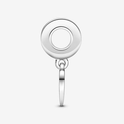 Engravable Love Heart Dangle Charm  S925 Sterling Silver
