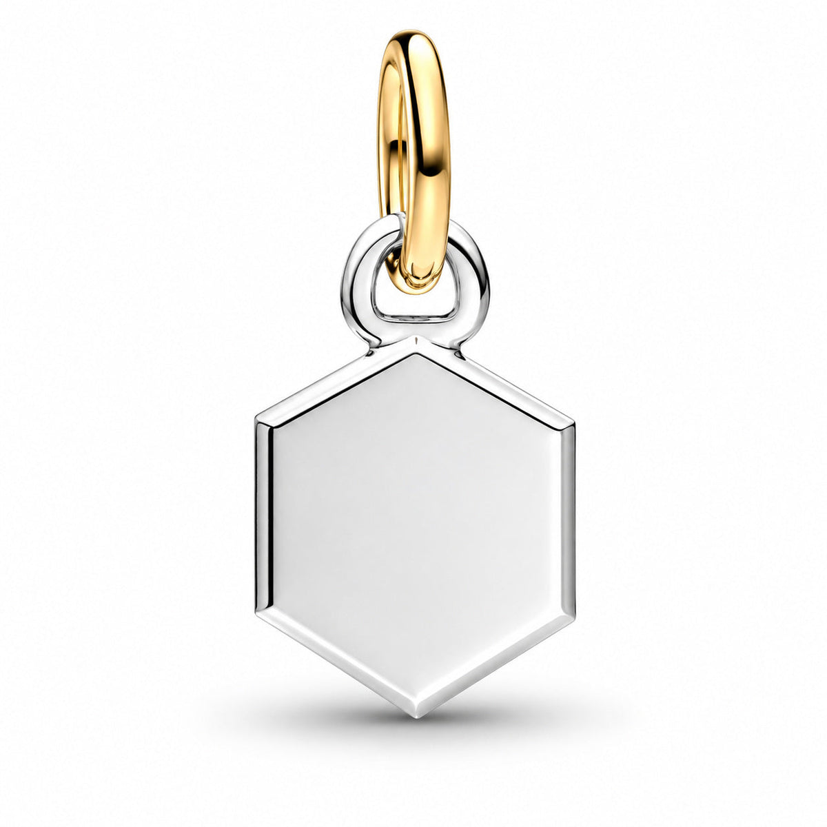 Engravable Trophy Double Dangle Charm  S925 Sterling Silver