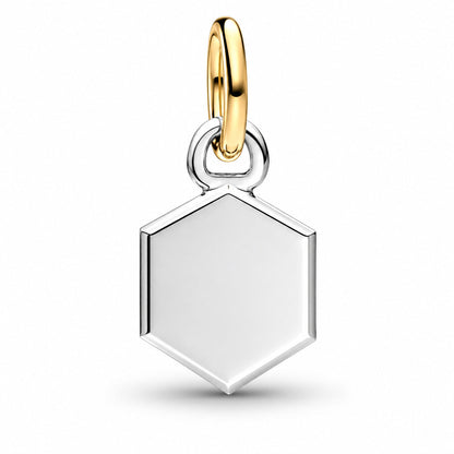 Engravable Trophy Double Dangle Charm  S925 Sterling Silver