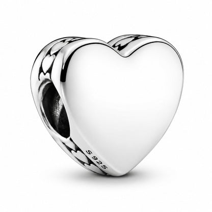 Engravable Heart Charm  S925 Sterling Silver
