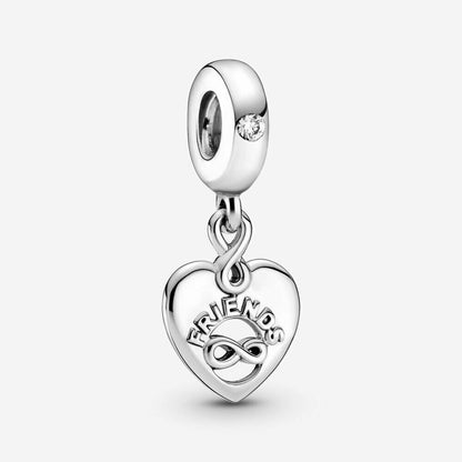 Friends Forever Dangle Charm S925  Compatible Sterling Silver Charm