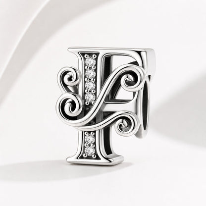 S925 Classic Alphabets A to Z Sterling Silver Charm Collection