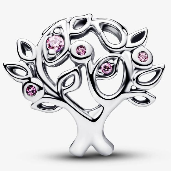 Family Tree Openwork Charm S925 Sterling Silver