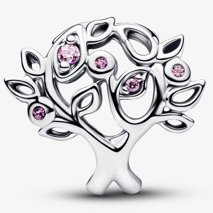Family Tree Openwork Charm S925 Sterling Silver