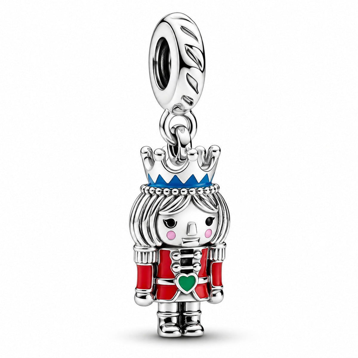 Festive Nutcracker Dangle Charm  S925 Sterling Silver