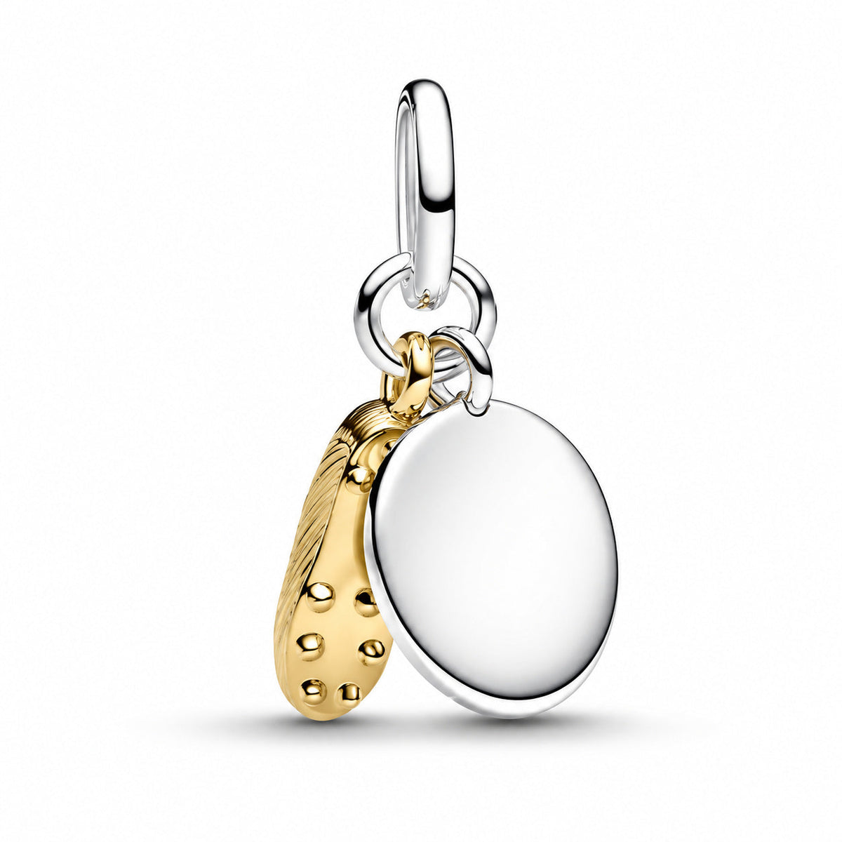 Football Boot Double Dangle Charm  S925 Sterling Silver