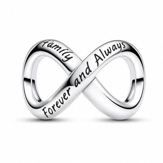 Forever & Always Infinity Charm S925 Sterling Silver