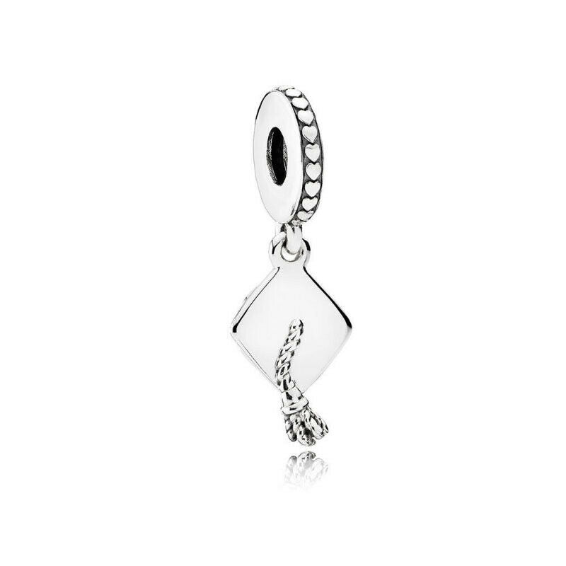 Graduation Dangle Charm S925 Sterling Silver