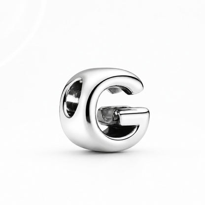 S925 Simple Alphabets A to Z Sterling Silver Charms Collection