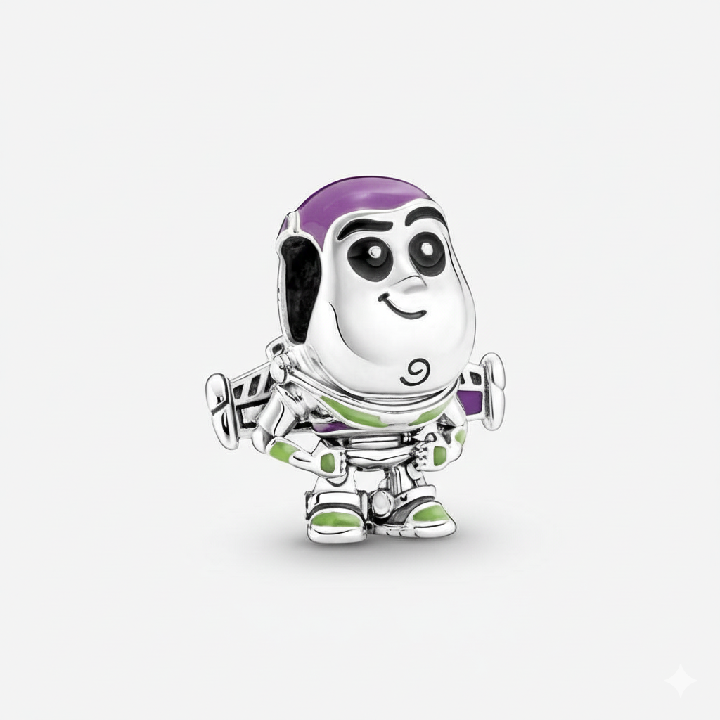 Disney Pixar Buzz Lightyear Charm S925 Sterling Silver