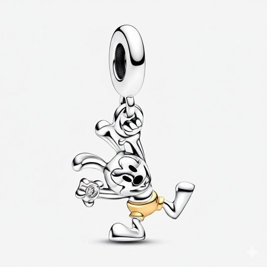 Disney 100th Anniversary Oswald Dangle Charm Hallmarked S925 Sterling Silver