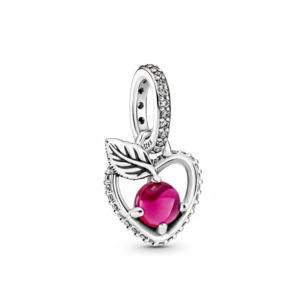 Snow White Apple Dangle Charm S925 Sterling Silver