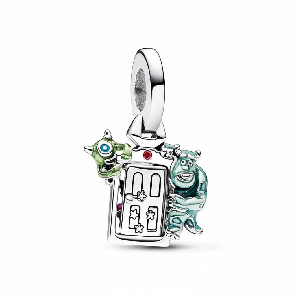 Disney Pixar Monsters, Inc. Door Dangle Charm S925 Sterling Silver