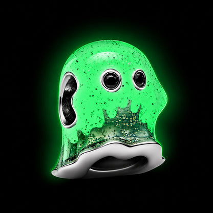 Glow-in-the-dark Boo Ghost Charm S925 Sterling Silver
