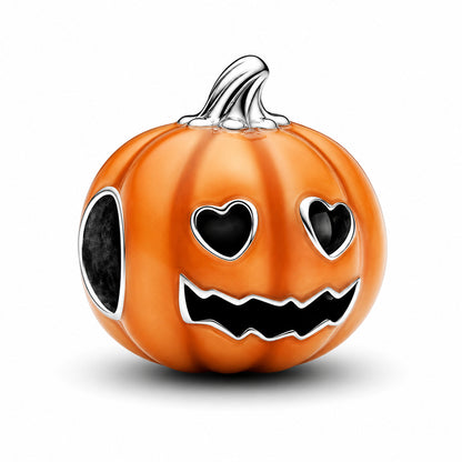 Glow-in-the-dark Spooky Pumpkin Charm  S925 Sterling Silver