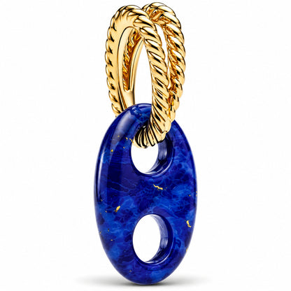 Gold-Plated Mariner Link Dangle Charm  S925 Sterling Silver