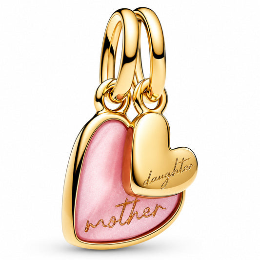 Gold Plated Mother & Daughter Splitable Charm S925 Sterling Silver
