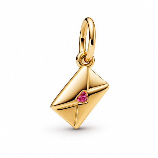 Love Letter Envelope Dangle Charm  S925 Sterling Silver