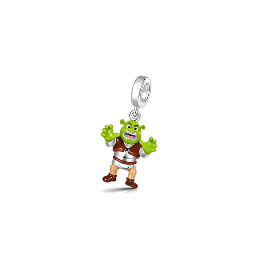 Green Ogre Charm  S925 Sterling Silver