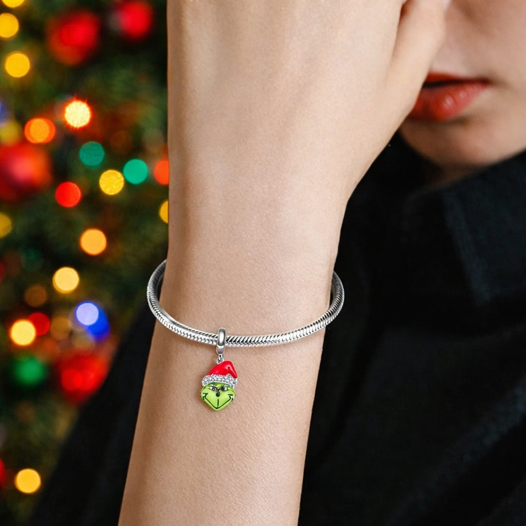 Grinch Stole Christmas Dangle Charm S925 Sterling Silver