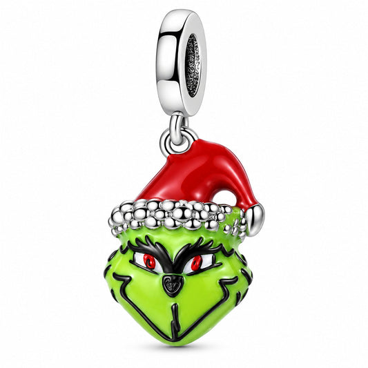 Grinch Stole Dangle Charm  S925 Sterling Silver