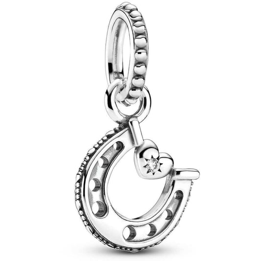 Horseshoe Dangle Charm S925 Sterling Silver