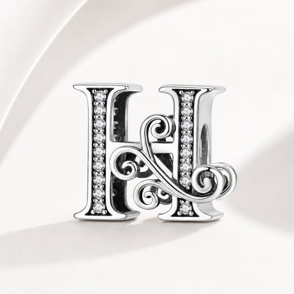 S925 Classic Alphabets A to Z Sterling Silver Charm Collection