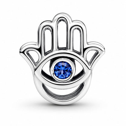 Hamsa Hand Charm  S925 Sterling Silver
