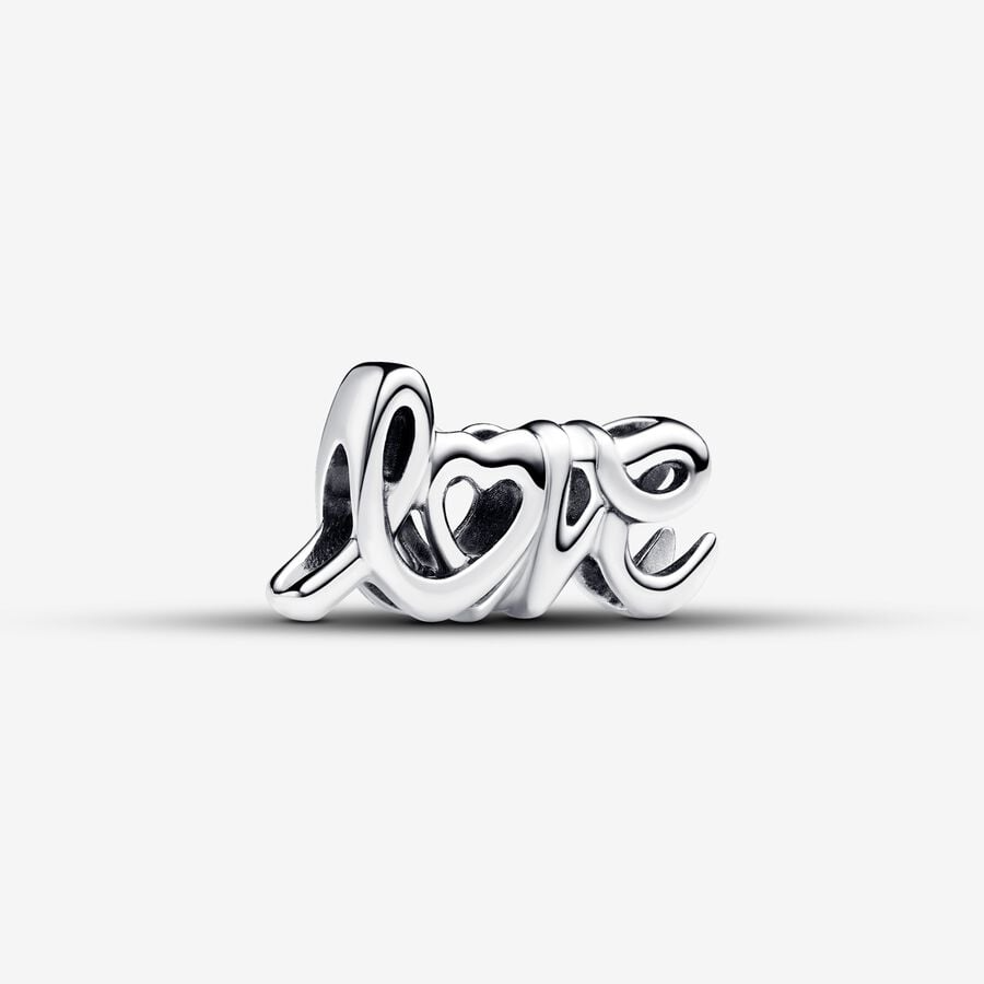 Handwritten Love Charm Hallmarked S925 Sterling Silver