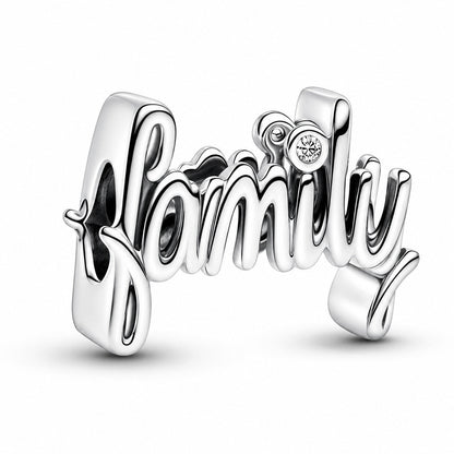 Handwritten Family Charm S925 Sterling Silver