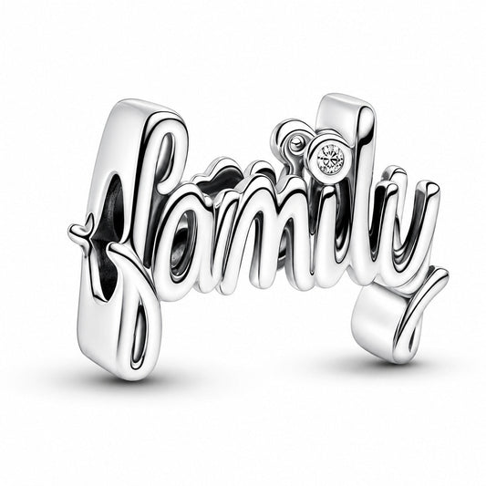 Handwritten Family Charm S925 Sterling Silver