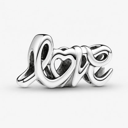 Handwritten Love Charm  S925 Sterling Silver