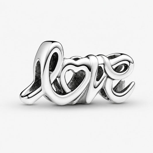 Handwritten Love Charm  S925 Sterling Silver