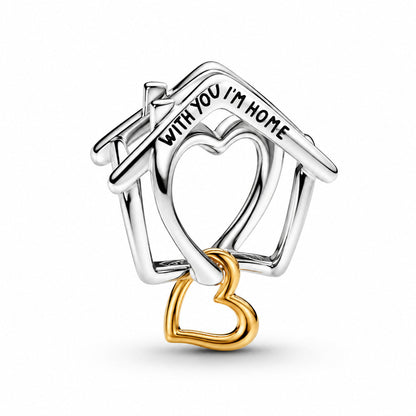 Home & Heart Charm S925 Sterling Silver