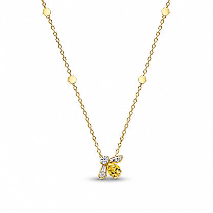 Honey Bee Necklace Pendant  S925 Sterling Silver