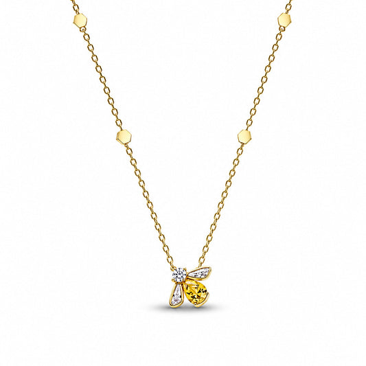 Honey Bee Necklace Pendant S925 Sterling Silver