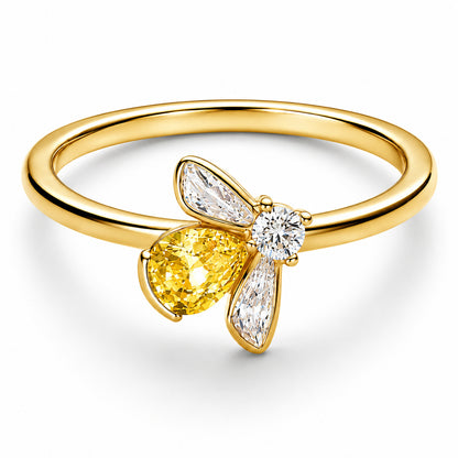 Honey Bee Ring S925 Sterling Silver