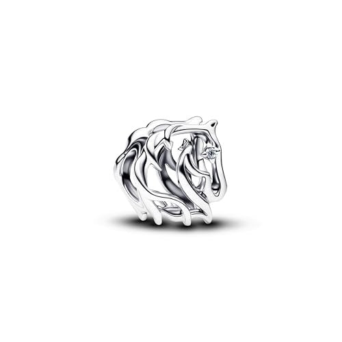Horse Openwork Charm S925 Sterling Silver
