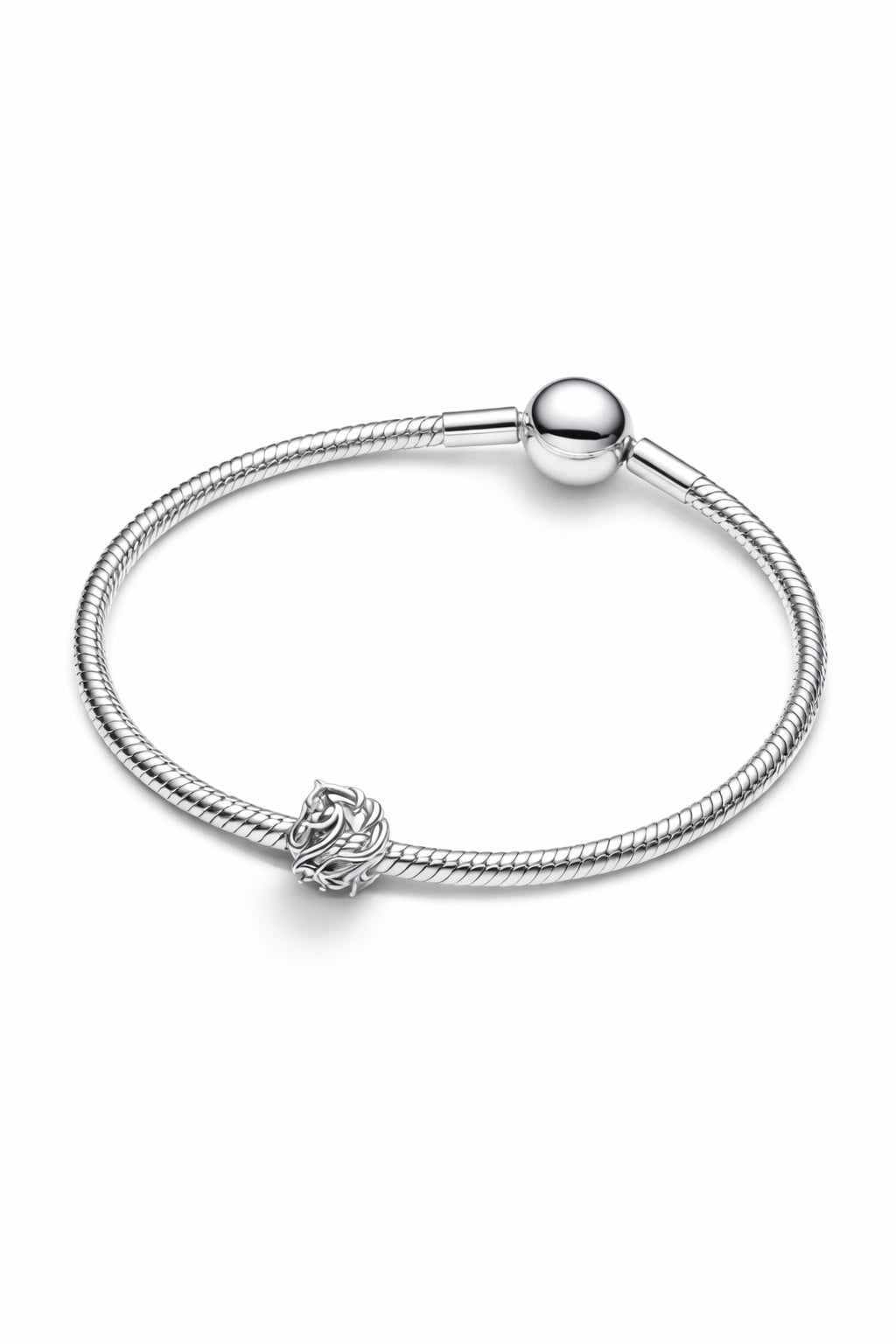 Horse Openwork Charm S925 Sterling Silver