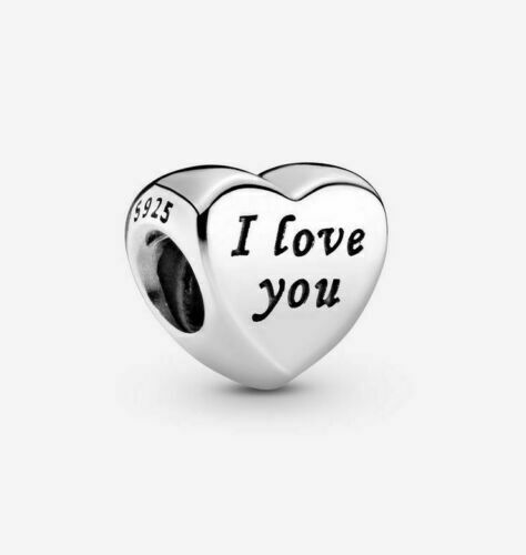 I Love You Heart Charm S925 Sterling Silver