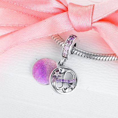 Glittering Infinity Dangle Charm S925 Sterling Silver