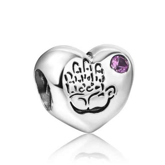 It's a Girl Heart Charm S925 Sterling Silver
