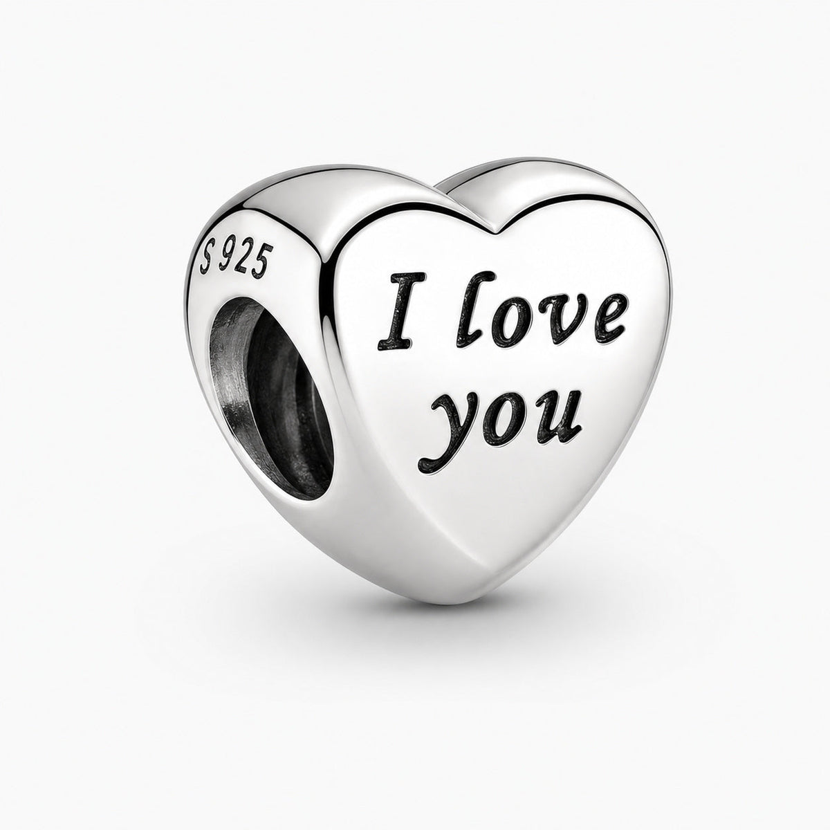 I Love You Heart Charm S925 Sterling Silver