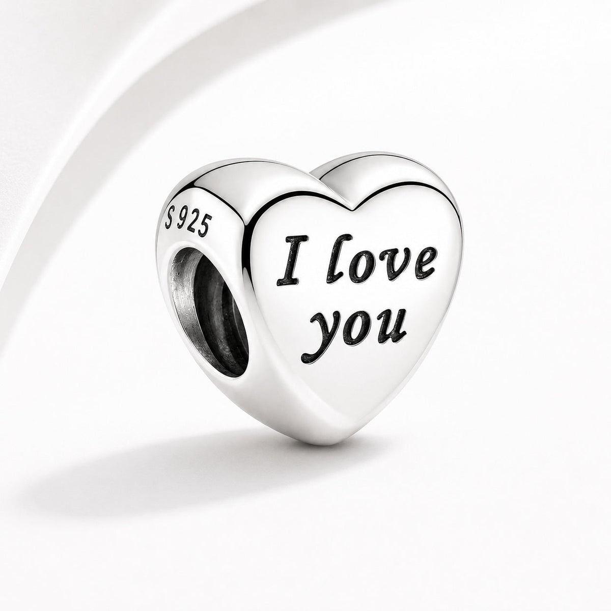 Family Hearts Bracelet Charm  S925 Sterling Silver