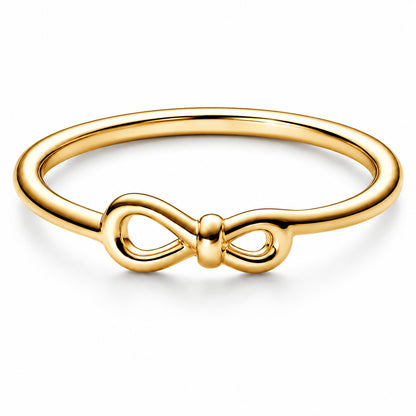 Infinity Knot Ring Gold Plated S925 Sterling Silver