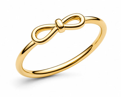 Gold Plated Infinity Knot Sterling Silver Ring