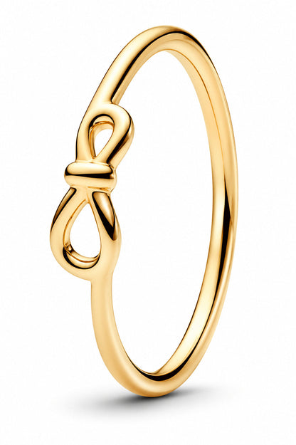 Gold Plated Infinity Knot Sterling Silver Ring
