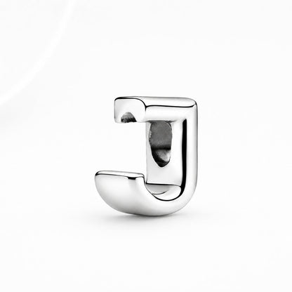 S925 Simple Alphabets A to Z Sterling Silver Charms Collection