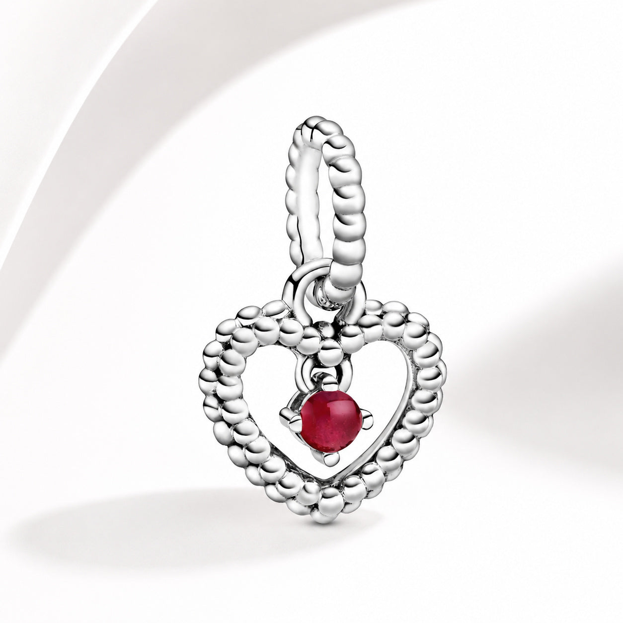 Birthstone Heart Months Dangle Silver Charm S925 Sterling Silver Charms Collection