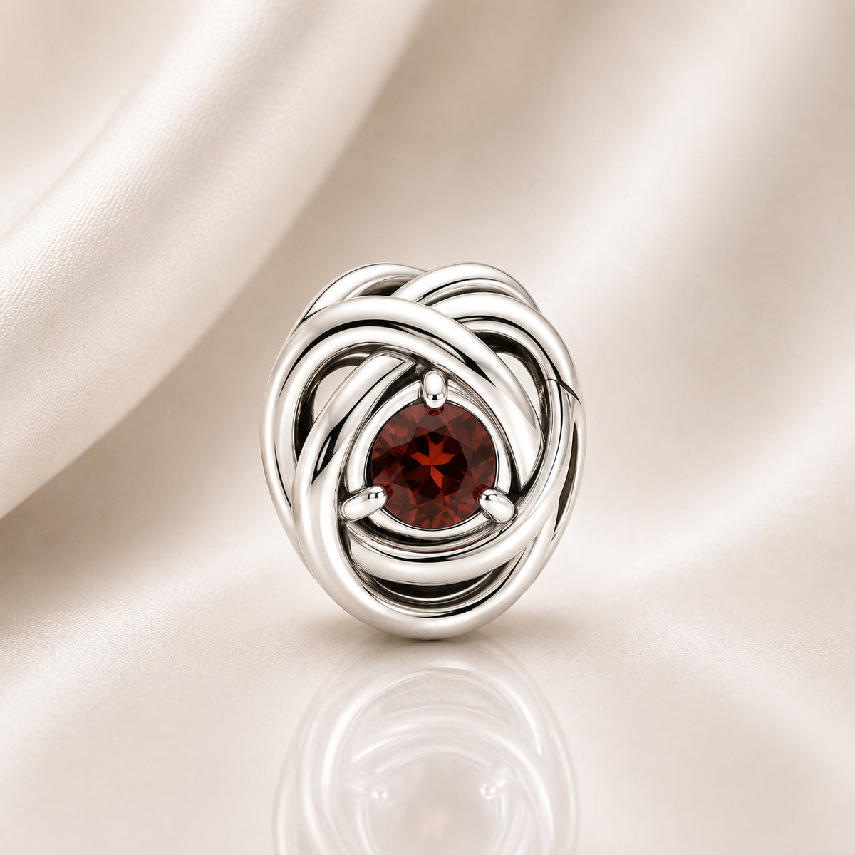 S925 Birthstone Eternity Circle Months Sterling Silver Charm Collection
